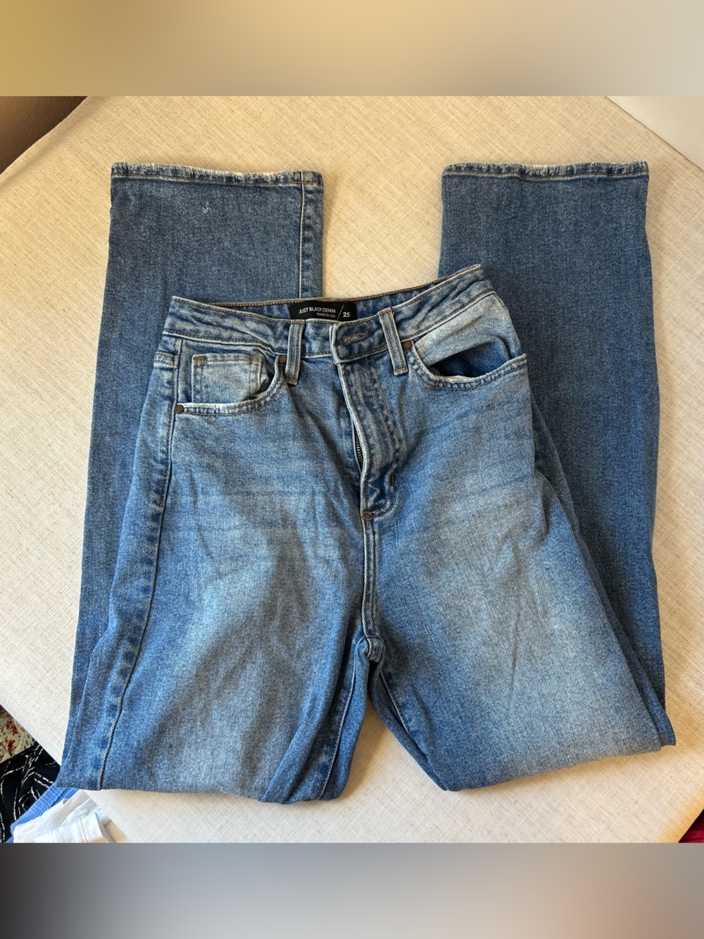 Just Black Women's Light-Medium Blue Boyfriend Jeans